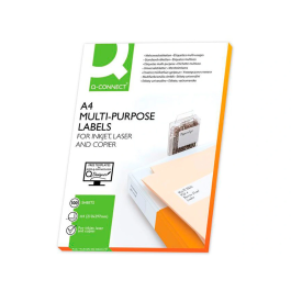 Q-connect KF10660 Etiquetas Adhesivas 105x148,5 mm para Fotocopiadora Láser Ink-jet, Caja 100 Hojas DIN A4