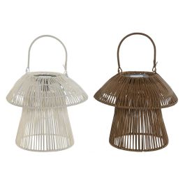 Lampara Solar Terraza Y Jardin DKD Home Decor Marron Blanco 31 x 30 x 31 cm (2 Unidades)