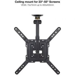 TooQ LPCE1123TSLI-B Soporte de Techo Giratorio Inclinable para TV 23-55 pulgadas, hasta 20kg, Altura Ajustable 520-614mm, Negro TooQ LPCE1123TSLI-B Soporte de Techo Giratorio Inclinable para TV 23-55 pulgadas, hasta 20kg, Altura Ajustable 520-614mm, Negro