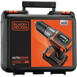 Black&Decker ASD18KB Taladro percutor a batería 18V 2x1.5Ah Li-Ion 800 RPM. Perfora metal 1cm y madera 2.5cm