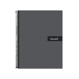 Cuaderno Espiral Liderpapel A5 Micro Crafty Tapa Forrada 120H 90 gr Cuadro 5 mm 5 Bandas6 Taladros Color Negro