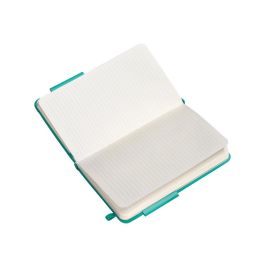 Cuaderno Con Gomilla Antartik Notes Tapa Dura A6 Hojas Rayas Turquesa 100 Hojas 80 gr Fsc