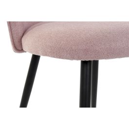 DKD Home Decor Silla Scandi Hecha a Mano de Poliéster y Metal, Desmontable, Alto 84 cm, Ancho 50 cm, Largo 52 cm, Altura asiento 50 cm