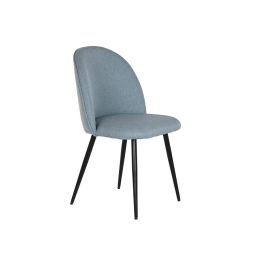 Silla Scandi DKD Home Decor Azul Negro 52 x 84 x 50 cm