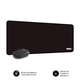 SUBBLIM Harmony Pack Mousepad XL + Wireless Mouse Black