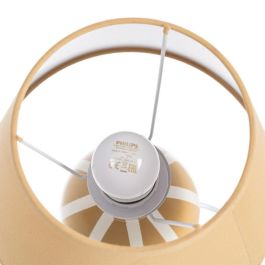 Lámpara Mesa Mostaza Cerámica-Tejido 22 X 22 X 30 cm