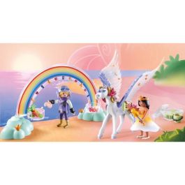 PLAYMOBIL 71361 Caballo alado para decorar - Princesa Mágica - Con una princesa, un caballero y un arcoiris para decorar - A partir de 4 años