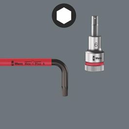 Wera 05022699001 Juego de llaves allen Hex-Plus Multicolour HF Inoxidable, métricas 1.5-10 mm, 9 piezas