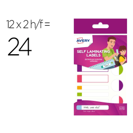 Avery Etiquetas Adhesivas Escolares 12x2H C-Fluorescentes para Material Escolar, Botellas y Fiambreras Precio: 3.58999982. SKU: B1F59VAMWW