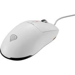 GENESIS Krypton 660 Ratón Gaming Óptico Ambidextro 12000 DPI, Ultraligero 49g, Cable USB Paracord, Huano Purple 90M Clicks, Blanco