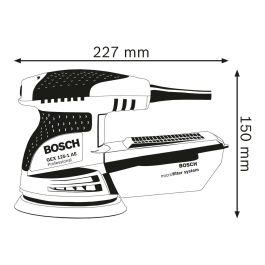 Bosch Professional GEX 125-1 AE Lijadora Excéntrica 125 mm 250W con Velocidad Variable y Caja Microfiltro