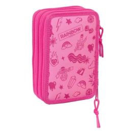 Safta Plumier Escolar Triple 37 Piezas Rainbow High Shine 195x125x55 mm