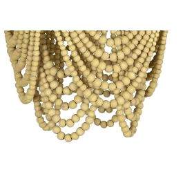 DKD Home Decor Lámpara Techo Tradicional Metal MDF E27 35 x 95 x 35 cm Bolas Hecha a Mano Reciclable Desmontable