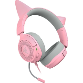 Razer RZ04-05350100-R3M1 Kraken Kitty V3 X Quartz Rosa - Auriculares Gaming con Orejas de Gato, Sonido Envolvente 7.1