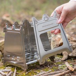 Hornillo de Acero Desmontable para Acampada Flamet InnovaGoods Hornillo de Acero Desmontable para Acampada Flamet InnovaGoods