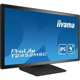 Iiyama Monitor Táctil 24" T2452MSC-B1, IPS, Full HD, Capacitivo 10 Puntos, HDMI, DisplayPort, USB, VESA 100x100, Negro