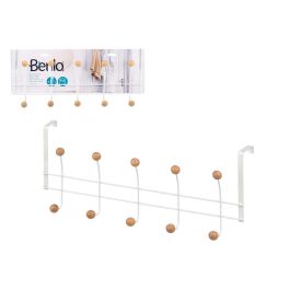 Berilo Percha 10 Colgadores de Metal y Bambú Blanca 48x7x23 cm (12 Unidades) Precio: 48.59000025. SKU: B17LC6BJJ7