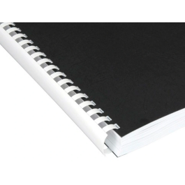 Q-connect Canutillo Redondo 22 mm Plástico Blanco Capacidad 200 Hojas Caja 50 Unidades