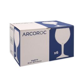 Arcoroc Copas Combinado Modelo Party, Set de 6 de Vidrio, 62 cL, Transparentes, Apto Lavavajillas