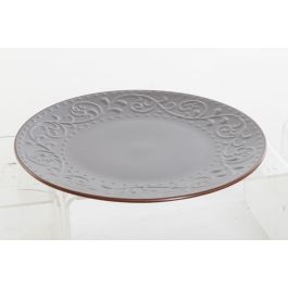 Plato Tradicional DKD Home Decor Gris Marron 27.5 x 3 x 27.5 cm (12 Unidades) Plato Tradicional DKD Home Decor Gris Marron 27.5 x 3 x 27.5 cm (12 Unidades)