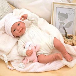 Muñecas Arias Muñeca Reborn 45 cm Viviane c/Manta y Peluche - Muñeca Reborn de 45 cm para niñas