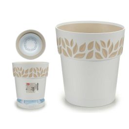 Stefanplast Maceta Plástico Blanca Cloe 20 cm con Reserva de Agua 3.2 L (Set de 12) Precio: 31.89000012. SKU: S3606117