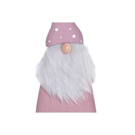 DKD Home Decor Decoración Colgante Navidad Tradicional de MDF Poliéster Rojo Rosa Blanco 1.5x17x8.5 cm (24 Unidades Surtidas)