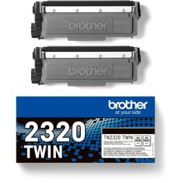 BROTHER pack de 2 cartuchos deToner negro de larga duracion tn2320twin/TN2320TWIN