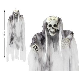 Calavera Colgante con Túnica Blanca y Pelo Platino 120 cm - Decoración Gótica y Espectral Precio: 6.50000021. SKU: B14J3VMCHZ