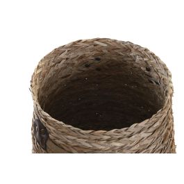 DKD Home Decor Cesta de Almacenamiento y Decoración de Seagrass Natural, Hecha a Mano, Set de 3 Piezas, 30x30x28 cm