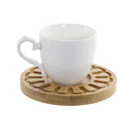 DKD Home Decor Set 6 Tazas Porcelana Blanco 16 x 25 x 16 cm Mandala