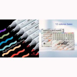 Alex Bog Rotuladores Professional Brush Market Basic Colors Doble Punta Biselada-Pincel C-Surtidos Estuche 12 Ud Precio: 9.5000004. SKU: B16Q4W9ZG3