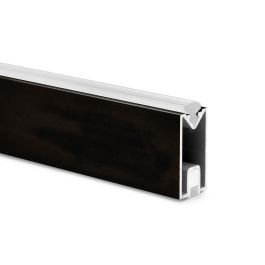 Emuca Kit de barra para armario Luxe, tira LED 4,5x8 Neonlynx V, sensor de movimiento RF Smart y convertidor Smart (24V DC), longitud 900mm, Luz blanca cálida 2.700K, Plástico y Aluminio, Pintado negro texturizado