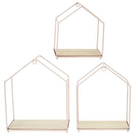 Home Deco Factory Juego de 3 Estantes Casa Rosa para Colgantes Rosa Metal y Madera 23x13x28 cm Precio: 16.50000044. SKU: B12QKCPZXZ