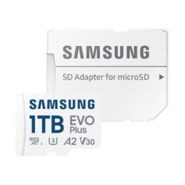 Samsung Tarjeta de Memoria EVO Plus 1TB microSDXC con Adaptador, Clase 10 U3 V30 A2, 160MB/s Lectura - MB-MC1T0SA/EU