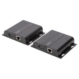 Digitus Extender Set HDMI 4K por IP Cat5/5e/6/7 Negro, Extensor de Señal AV hasta 120m Cableado, Transmisor y Receptor para Alta Definición
