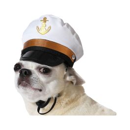 Disfraz para Perro Blanco Gorro Marinero Disfraz para Perro Blanco Gorro Marinero
