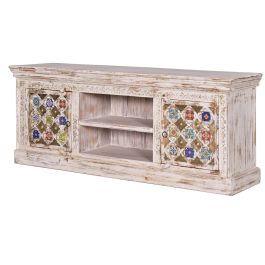 Giner y Colomer Mueble TV Madera de Mango con Detalles en Cerámica y Bronce 150 cm Precio: 871.1879. SKU: B12QA9ZYF4