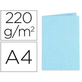 Exacompta Subcarpeta Cartulina DIN A4 Azul Claro 220 gr Certificado Blue Angel