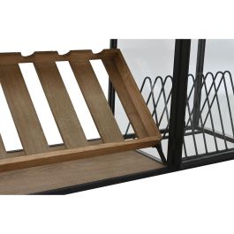 Botellero Home ESPRIT Negro Natural Madera Metal Cristal 102 x 32 x 60 cm Botellero Home ESPRIT Negro Natural Madera Metal Cristal 102 x 32 x 60 cm