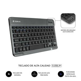 SUBBLIM SUBKT3-BTL330 KeyTab Pro BT para Lenovo Tab Plus 11.5" (2025) - Teclado Bluetooth y Funda Folio Negro