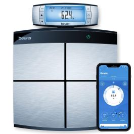 Beurer Báscula Diagnóstica Bluetooth BF-105, Análisis Corporal Completo, Pantalla Extraíble, 10 Memorias, Apto para Toda la Familia, Ref: 748.12 Precio: 118.94999985. SKU: B15LY7AH2K