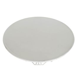 DKD Home Decor Mesita Auxiliar Tradicional Blanca Metálica Desmontable 81 x 81.5 x 81 cm