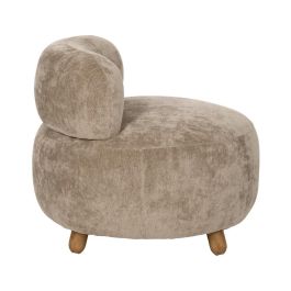 Sillón Taupe Madera de Abedul Salón 78 X 82 X 71 cm