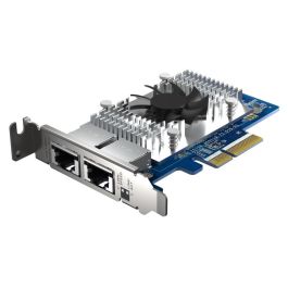 Qnap QXG-10G2T-X710 Tarjeta de Red PCIe 3.0 x4 con 2 Puertos RJ45 10GbE, NBASE-T y Controlador Intel X710
