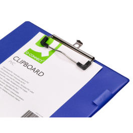 Q-connect Portanotas Miniclips PVC Din A4 Azul
