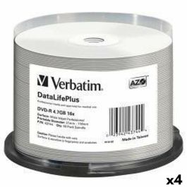 DVD-R Verbatim DATALIFE PLUS 4,7 GB 16x 50 Piezas (4 Unidades) Precio: 143.88999955. SKU: B1AXSBJBAT