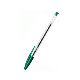 Bic Bolígrafo Cristal Original Tinta Verde Unidad Punta 1 mm Trazo 0.4 mm