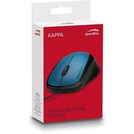 Speedlink Ratón óptico Kappa USB para PC/Portátil, 1000 DPI, Ergonómico, Mano derecha, Negro/Azul