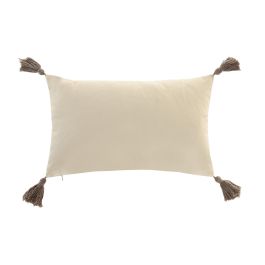 DKD Home Decor Cojín Urban Poliéster Crudo Beige 30 x 50 cm con Cremallera (2 Unidades)